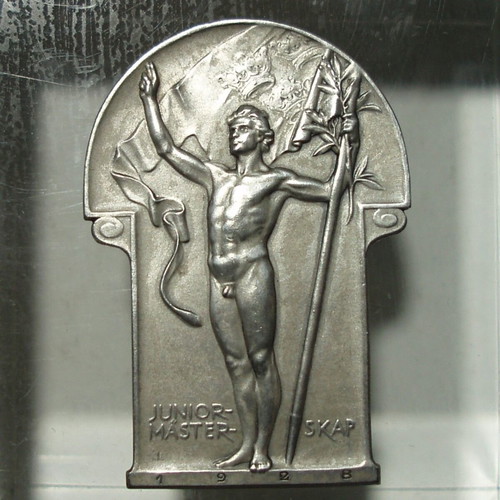 1928 Junior-Masterskap award medal silver used