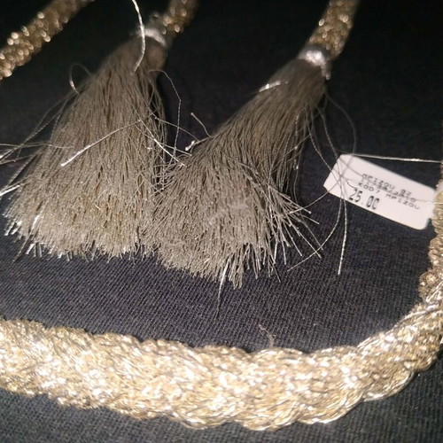 Curtain Tieback with Tassels Made of Gold Silk 1.80m