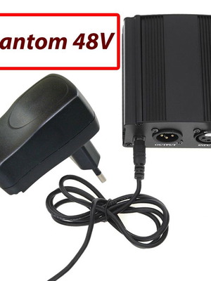Τροφοδοτικό Ρhantom 48v υψηλής ευαισθησίας για πυκνωτικό μικρόφωνο