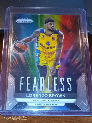 2023-24 Panini Prizm Euroleague Lorenzo Brown FEARLESS