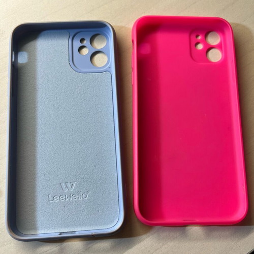 iPhone 11 cases used, fuchsia and blue, set of 2
