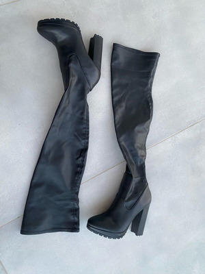 Aldo black high boots with zipper size 37 like new