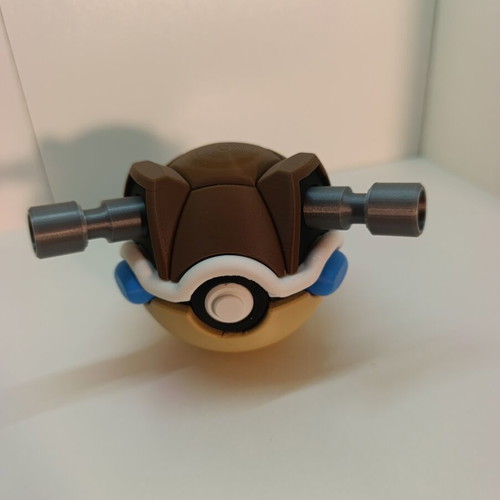Blastoise Pokéball Clicker 3D printed collectible