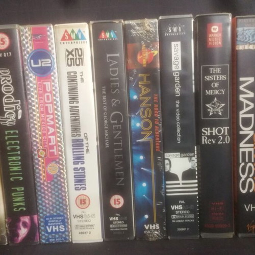 Music VHS collection and Lord of the Rings sealed tapes