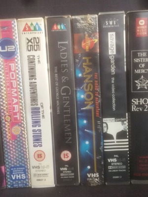Music VHS collection and Lord of the Rings sealed tapes