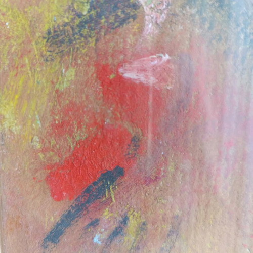 Painting by artist Doris with can-can dancer, like new