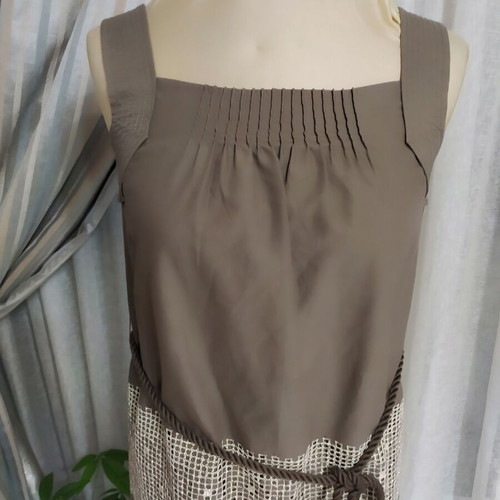 Brown blouse new with cord, size 38