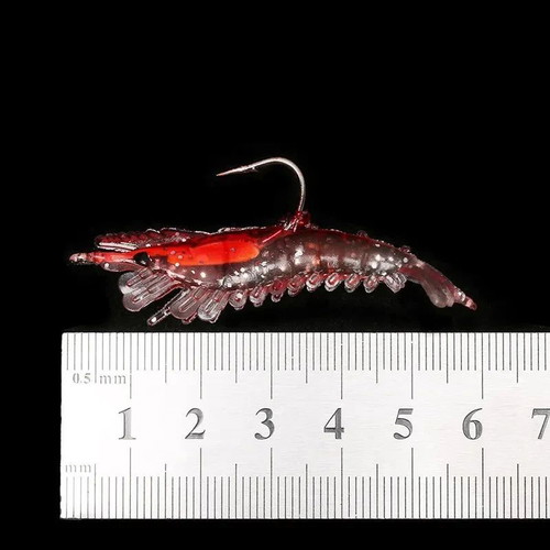 Fishing Shrimp Lures Set of 4 New with Hooks