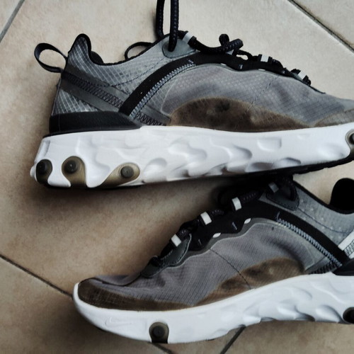 Nike React Element 87 Anthracite Black sneakers like new, size 42.5