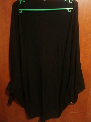 Zara Knit γυναικεία ζακέτα πόντσο σε μαύρο, μέγεθος M