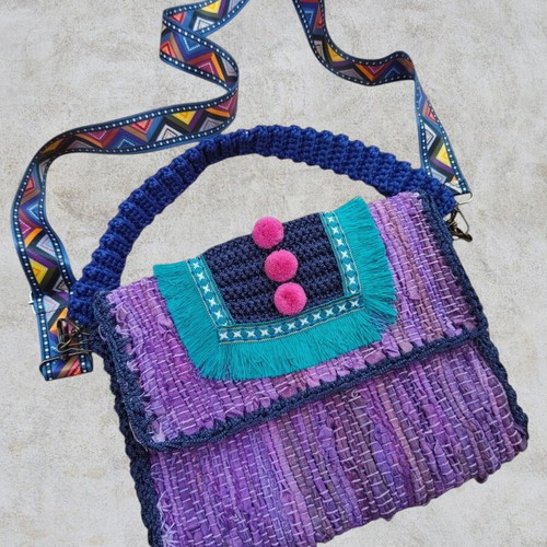 Summer shoulder bag Kourelo leather, 31 x 25 cm, new