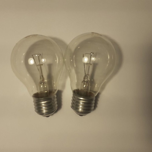 Vintage Phillips and Geyer incandescent bulbs used, set of 6