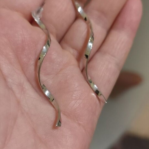 Silver Earrings made of Stainless Steel new