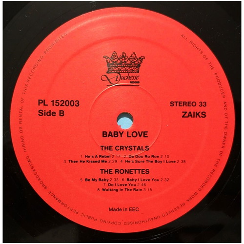 Baby Love vinyl record like new, R&B / Soul