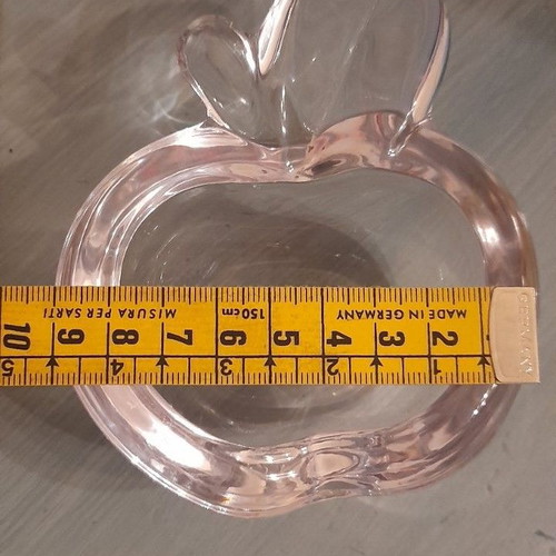 Vintage Vannes-le-Châtel crystal bowl-ashtray like new, apple shape
