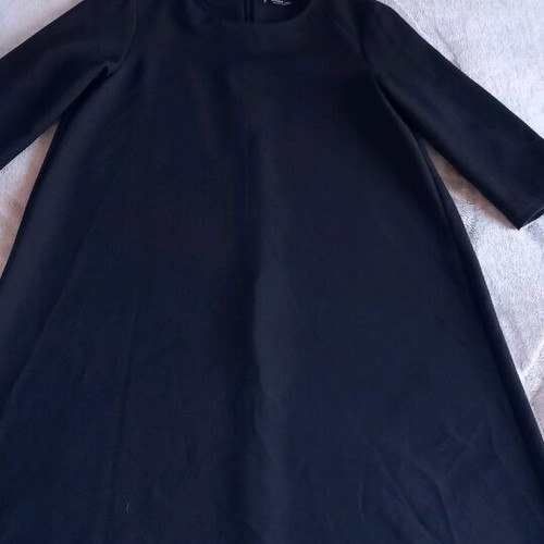 Mango dress black A-line 3/4 sleeve like new, size M