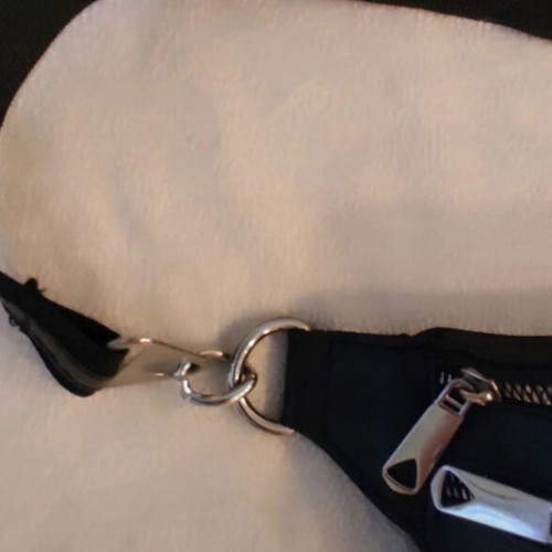 Trendyol belt and waist bag with two zippers, like new, black