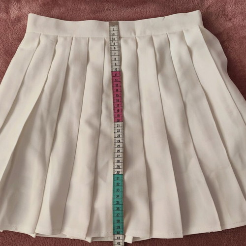 Shein white mini pleated skirt new