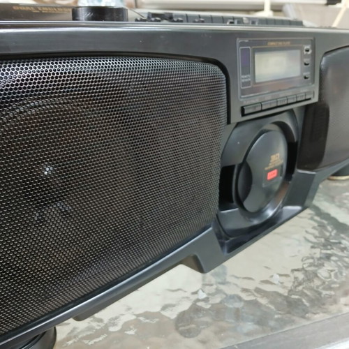 Hitachi Boombox with Dual Cassette Player, Radio and CD Player used