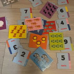 Educational number card game used