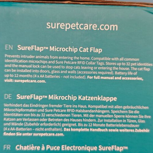 SureFlap microchip cat flap new