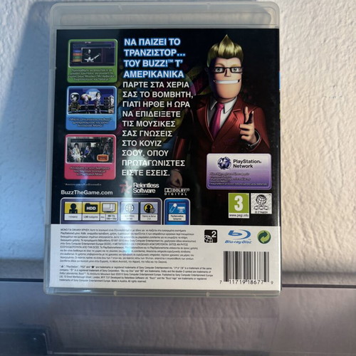Buzz! Music Quiz PlayStation 3 game like new