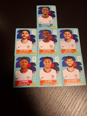 USA Players FIFA World Cup 2026 αυτοκόλλητα καινούργια, σετ 8