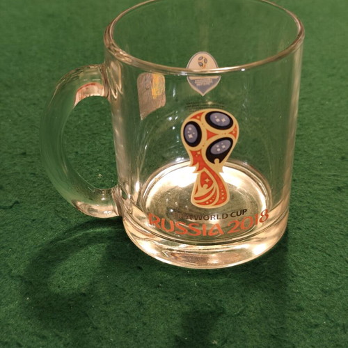 Russia 2018 FIFA World Cup glass mug, official licensed product