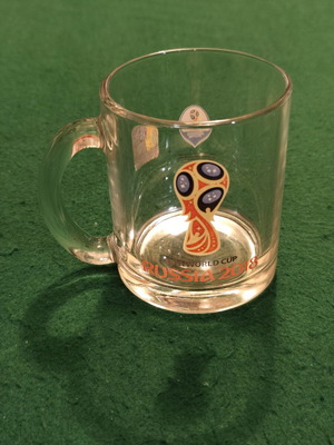 Russia 2018 FIFA World Cup glass mug, official licensed product