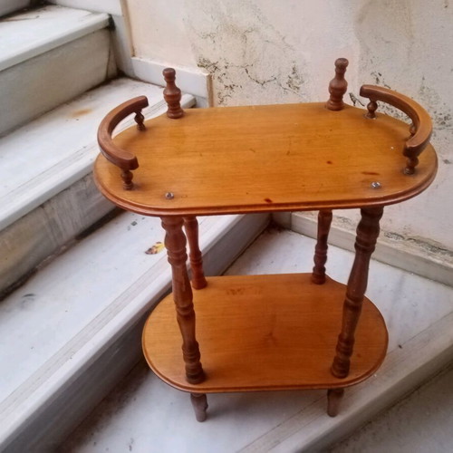 Granny's wooden auxiliary table used