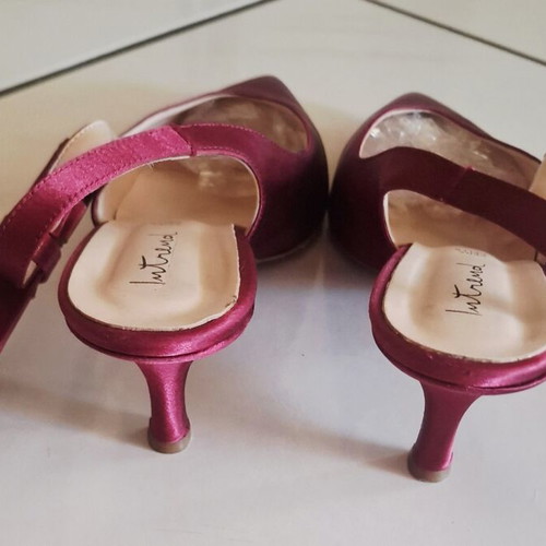 Intrend Max Mara satin low heel shoes size 40 like new, pink