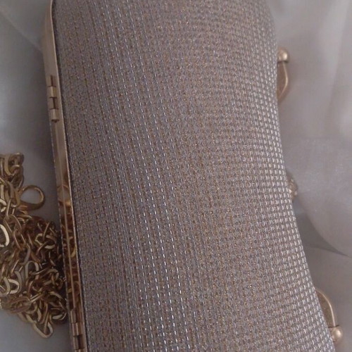 Evening women's gold clutch bag new with rhinestones and shoulder strap