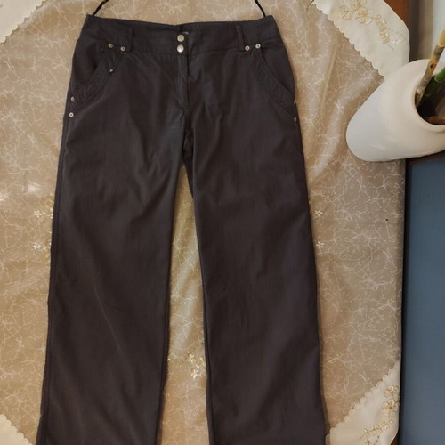 Low-rise pants gray used, size L