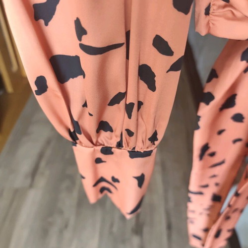 Satin top N.Large new, black and orange