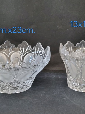 Σετ κρυστάλλινα μπολ σαν καινούργιο, 2 τεμάχια