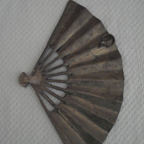 Vintage bronze hanging fan used