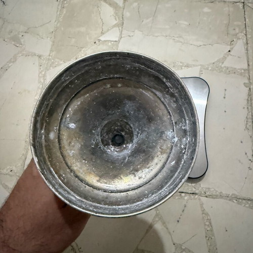 Silver candlestick used, weight 138g