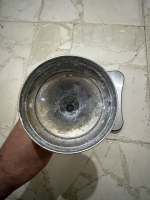Silver candlestick used, weight 138g