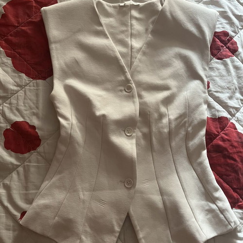 Zara white vest