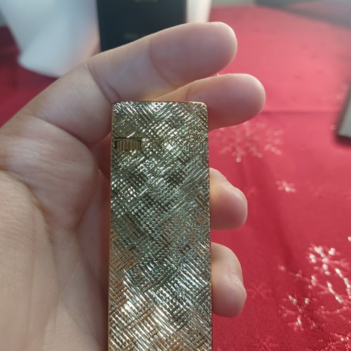 Lcd Gold Lighter with Clock and Date like new