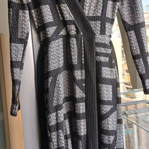 A.L.E. midi knitted dress grey black like new