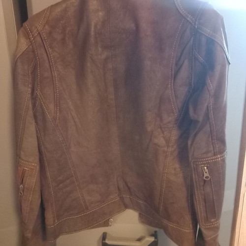 Real leather jacket made in Turkey, like new, brown, size L