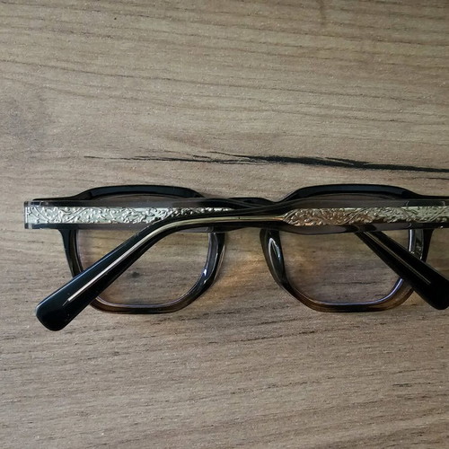 Blue light lens new, black, damaged glass type