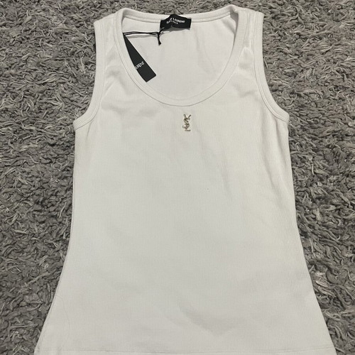 YSL white tank top, size S