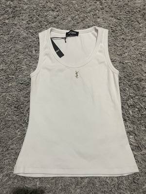 YSL white tank top, size S