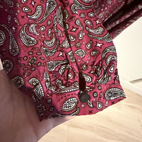 Burgundy blouse dress with paisley used, size M