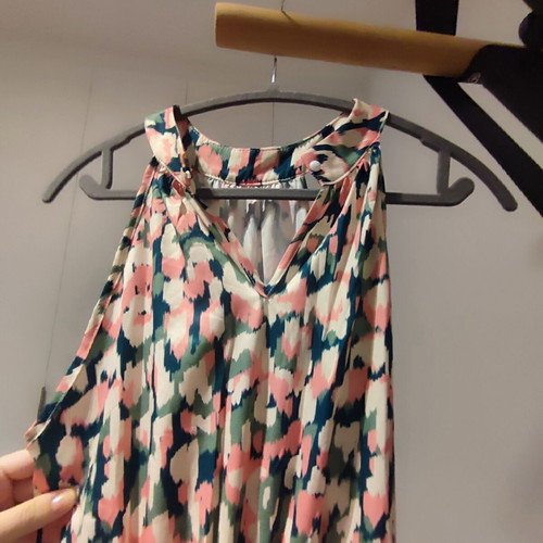 Halter maxi dress, multicolour