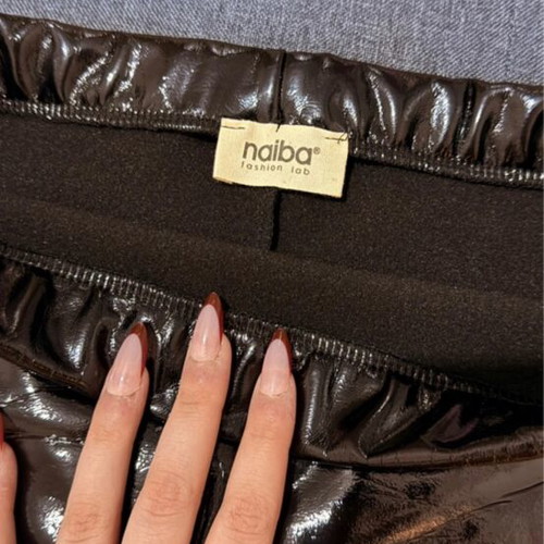 Leather-type black skirt like new, size S