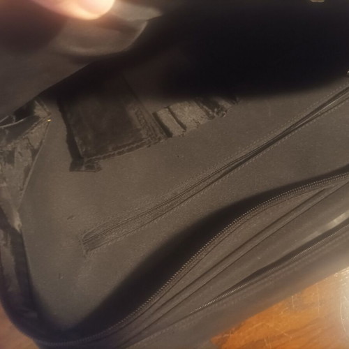 Laptop office bag like new, black with two large zippered compartments