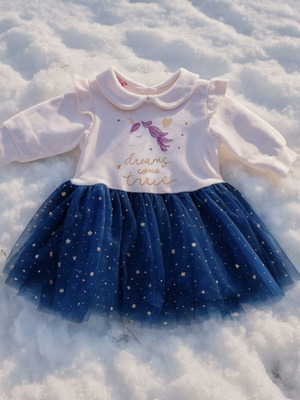 Baby dress like new with tulle tutu skirt for 9-month-old